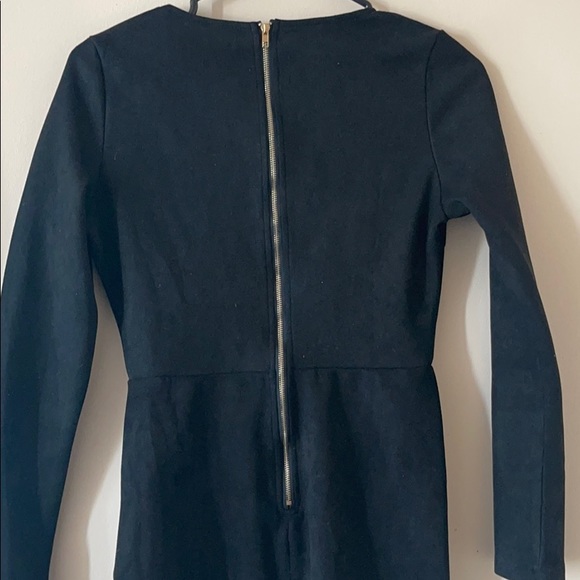 Cross cross long sleeve black dress - Picture 5 of 5